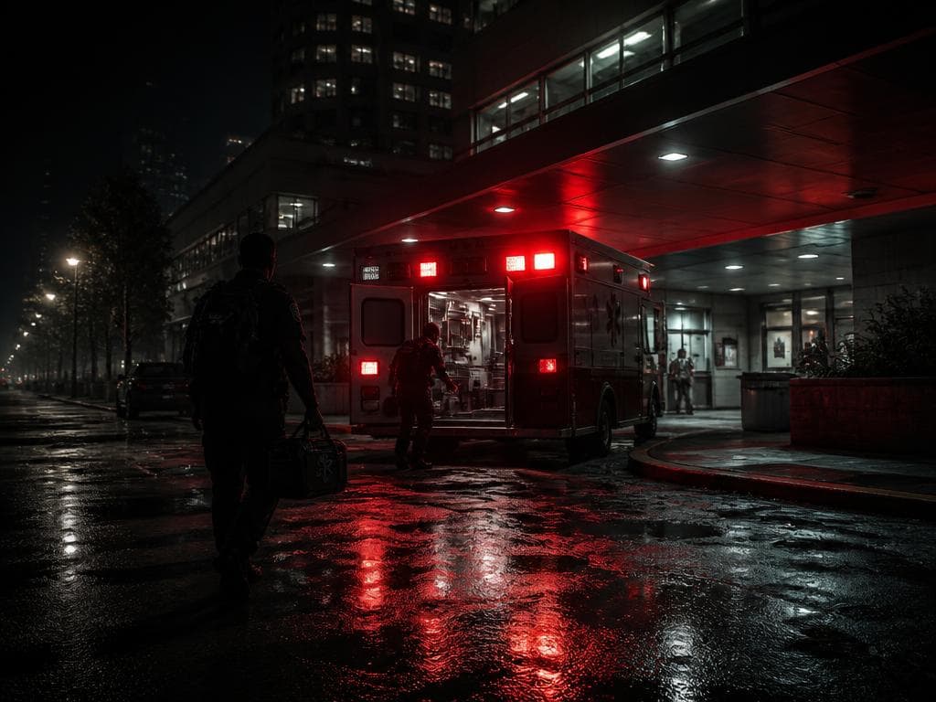 Emergency Medical Services at night